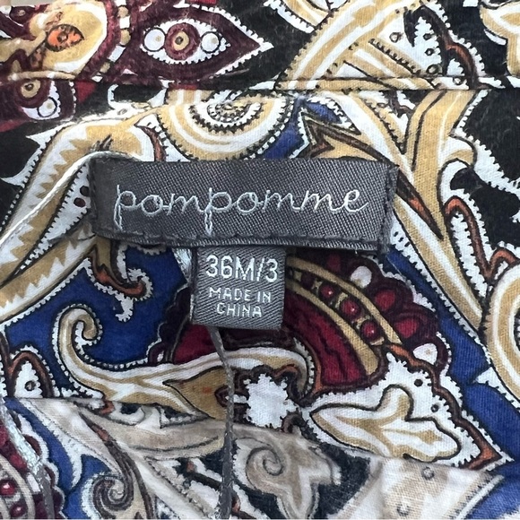 NWOT pompomme multicolor long sleeve button top size 3 - Picture 4 of 6